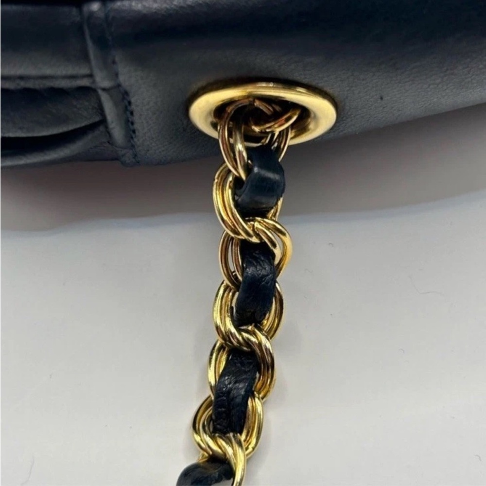 Bally Vintage Navy Lambskin Quilted Crossbody Bag - Picture 7 of 9